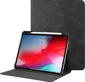 Effen kleur Koeienhuid Textuur Horizontaal Flip PU-lederen tas voor iPad Pro 11 inch (2018), met houder en slaap / waakfunctie (zwart)