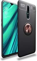 lenuo Shockproof TPU Case voor OPPO F11 / A9, met onzichtbare houder (zwart goud)