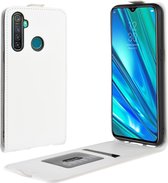 Voor OPPO Realme 5 Pro / Realme Q Crazy Horse Verticale Flip Leren Beschermhoes (Wit)