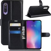 Litchi Texture horizontale flip lederen tas voor Xiaomi Mi9 SE, met portemonnee en houder en kaartsleuven (zwart)