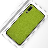 Schokbestendige doek textuur pc + tpu beschermhoes voor meizu 16s (groen)