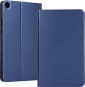 Universal Spring Texture TPU beschermhoes voor Huawei Honor Tab 5 8 inch / Mediapad M5 Lite 8 inch, met houder (donkerblauw)