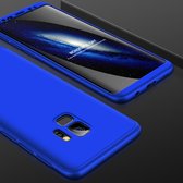 GKK voor Galaxy S9 Three Stage Splicing 360 graden volledige dekking PC-beschermhoes achterkant (blauw)