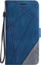 Hoesje geschikt voor Samsung Galaxy S21 Ultra - Bookcase - Pasjeshouder - Portemonnee - Patroon - Kunstleer - Blauw