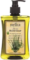 MELICA ORGANIC Biologisch HYDRATERENDE Vloeibare 96% Natuurlijke ALOE VERA HANDZEEP zonder Parabenen, SLS met pomp 500ml