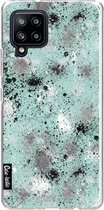 Casetastic Samsung Galaxy A42 (2020) 5G Hoesje - Softcover Hoesje met Design - Paint Splatter Aqua Print