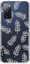 Casetastic Samsung Galaxy S20 FE 4G/5G Hoesje - Softcover Hoesje met Design - Feathers Outline Print