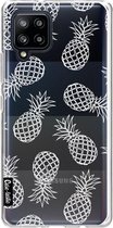 Casetastic Samsung Galaxy A42 (2020) 5G Hoesje - Softcover Hoesje met Design - Pineapples Outline Print