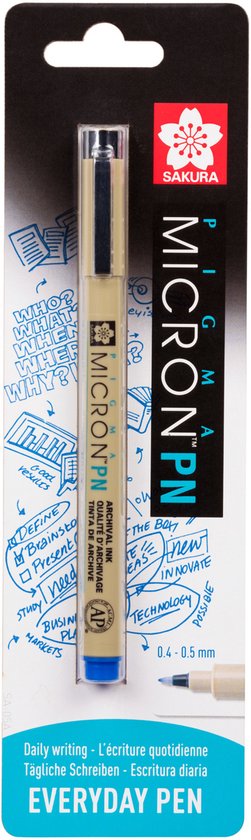 Carte Blister Sakura Pigma Micron PN Blauw, 1 pièce