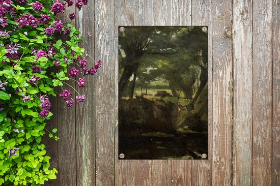 Tuinposter Bosgezicht - Schilderij van George Hendrik Breitner - 30x60 cm - Tuindoek - Buitenposter
