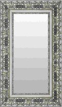 Chique Brocante Spiegel Zilver 50x100 cm – Ashanti – Tijdloze Barok Spiegel – wand spiegels – Duurzame spiegel zilveren lijst – Perfecthomeshop