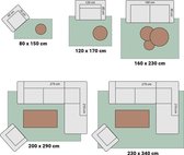 Laagpolig vloerkleed - Smoothly Design Bruin Grijs 140x200cm