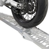 Datona® - Extra stevige aluminium oprijplaat opklapbaar - 225 cm rijplaat rijgoot