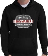 Cadeau hoodie voor de beste bbq master - zwart - heren - barbecue - kado sweater / kleding - vaderdag XL