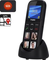 Fysic FM-50 GSM met GPS en fototoetsen - 4 Grote fototoetsen - Zwart