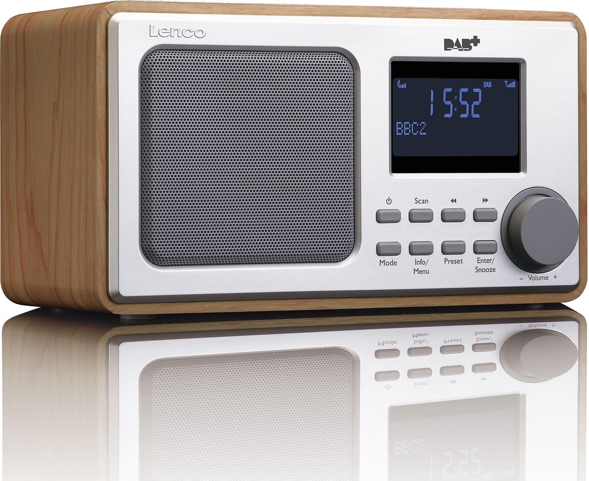 Lenco DAR010WD DAB+ Radio met AUXingang en alarm functie