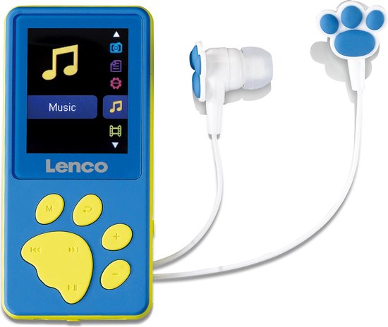 detectie Bourgeon bal Lenco Xemio-560 - MP3 speler met 8GB geheugen en oordopjes - Blauw | bol.com