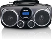 Lenco SCD-100BK - Draagbare radio CD speler met Bluetooth®, USB en SD - Zwart