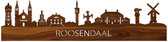 Skyline Roosendaal Palissander hout - 100 cm - Woondecoratie design - Wanddecoratie met LED verlichting