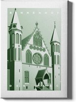 Walljar - Binnenhof - Muurdecoratie - Poster met lijst