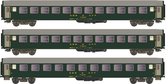 Kato - 3-tlg Wagenset Bm 2.kl. Altes Logo Grun Ib - KAT-K23011