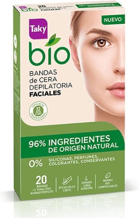 Facial Hair Removal Strips Bio Natural Taky (20 uds) bol