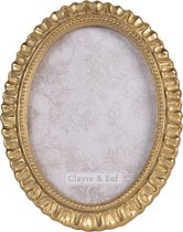 Clayre & Eef Fotolijst 2F0787 16*2*22 cm / 13*18 cm - Goudkleurig Kunststof Glas