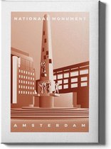 Walljar - Nationaal Monument - Muurdecoratie - Plexiglas schilderij