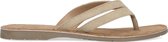 Manfield - Dames - Beige suède slippers - Maat 40