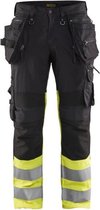 Blaklader High Vis werkbroek met stretch X1900 - Zwart/High Vis Geel - C146