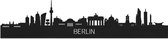 Skyline Berlijn Zwart hout - 120 cm - Woondecoratie design - Wanddecoratie - WoodWideCities