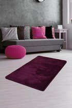 Nerge.be | Milano Damson Purple 70x120 cm | %100 Acrylic - Handmade | Decorative Rug | Antislip | Washable in the Machine | Soft surface