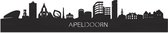 Skyline Apeldoorn Zwart hout - 80 cm - Woondecoratie - Wanddecoratie - Meer steden beschikbaar - Woonkamer idee - City Art - Steden kunst - Cadeau voor hem - Cadeau voor haar - Jubileum - Trouwerij - WoodWideCities