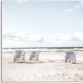 Glasschilderij Zomers strand