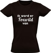 Foxwild Dames t-shirt | Massa is kassa | Peter Gillis | Foxwild | Hatseflatse | Zwart