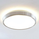 Lindby - LED plafondlamp - 1licht - aluminium, acryl - H: 11 cm - aluminium, wit - Inclusief lichtbron