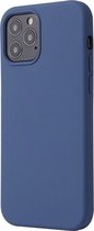 Mobigear Hoesje geschikt voor Apple iPhone 12 Pro Max Siliconen Telefoonhoesje | Mobigear Rubber Touch Backcover - Marineblauw