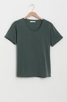 Sissy-Boy - Donkergroen cupro T-shirt