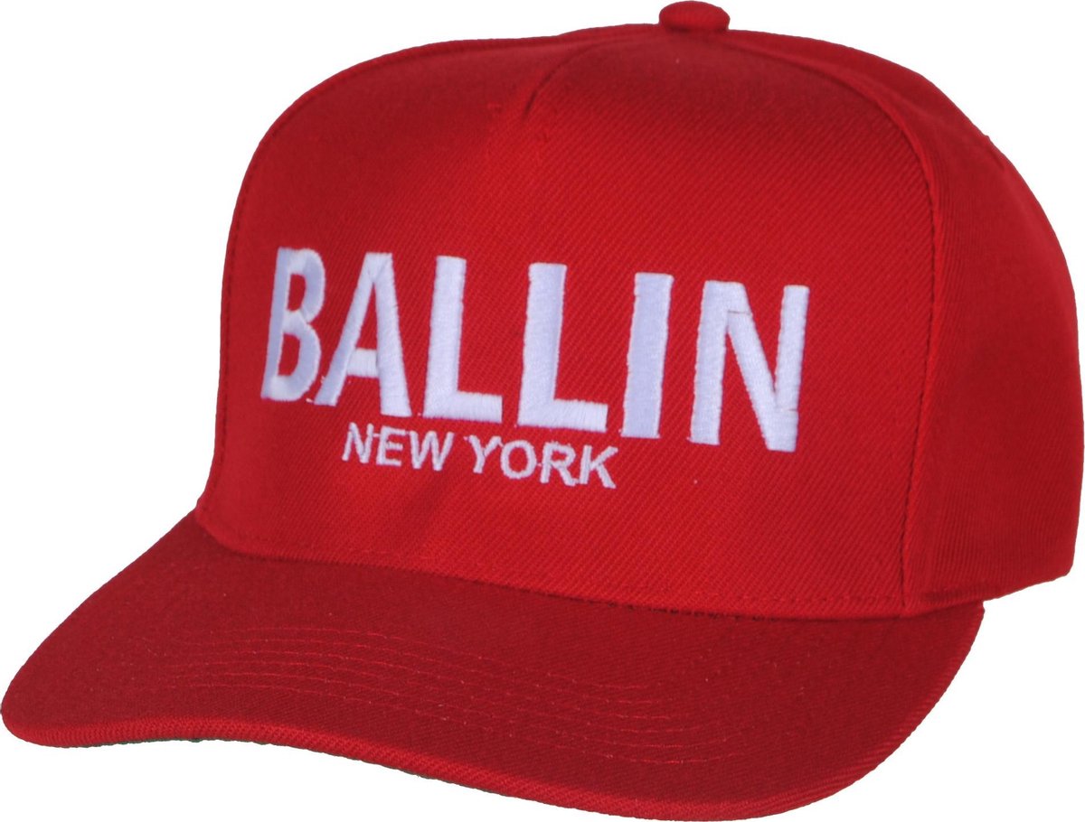 Ballin - Snapback- Cap - Unisex - Rood - Wit