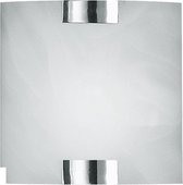 LED Wandlamp - Wandverlichting - Nitron Mata - E14 Fitting - Vierkant - Mat Chroom - Aluminium