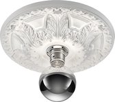 LED Plafondlamp - Plafondverlichting - Nitron Lolly - E27 Fitting - Rond - Mat Wit - Gips