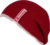 Shakaloha Gebreide Wollen Muts Heren & Dames Beanie Hat van merino wol zonder voering - Bender Beanie MrnRV Burgundy Unisex - One Size Wintermuts