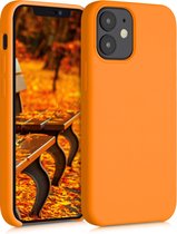 kwmobile telefoonhoesje voor Apple iPhone 12 mini - Hoesje met siliconen coating - Smartphone case in fruitig oranje