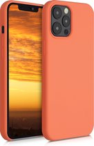 kwmobile telefoonhoesje voor Apple iPhone 12 Pro Max - Hoesje met siliconen coating - Smartphone case in zomers oranje