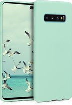 kwmobile telefoonhoesje voor Samsung Galaxy S10 Plus - Hoesje voor smartphone - Back cover in mat mintgroen