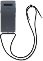 kwmobile telefoonhoesje compatibel met LG K61 - Hoesje met koord - Back cover in transparant