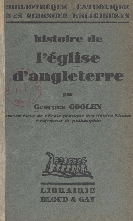 Histoire de l'Église d'Angleterre - cover