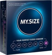 MY.SIZE 69 mm Condooms 3 stuks - Drogisterij - Condooms - Transparant - Discreet verpakt en bezorgd