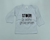 Shirt Stoer ik word grote broer! - Wit, 74