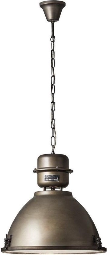 Brilliant Industriële Hanglamp 'Kiki' Zwart glad XL E27 480mm